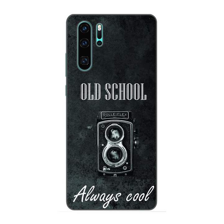 Капак, съвместим с ретро камера Huawei P30 Pro Silicon Gel Tpu