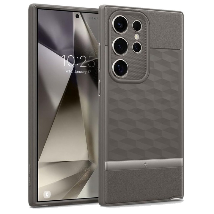 Калъф за мобилен телефон Spigen за Samsung Galaxy S24 Ultra, Caseology Parallax, Ash Grey