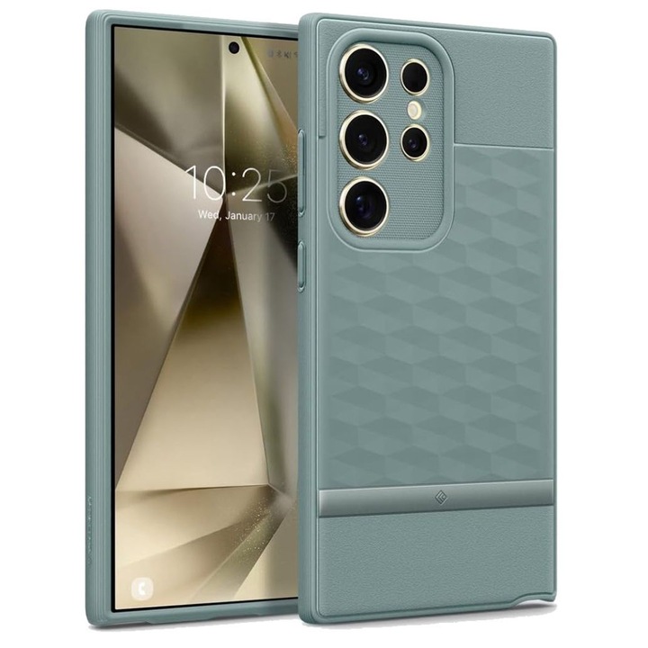 Калъф за мобилен телефон Spigen за Samsung Galaxy S24 Ultra, Caseology Parallax, Sage Green
