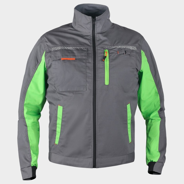 Jacheta de lucru de vara, Stenso, Poliester, Gri/Verde, 64
