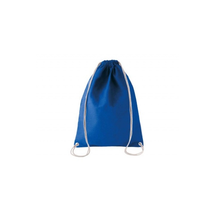 Rucsac din bumbac cu snur, 45x35cm KI0125, Blue Royal