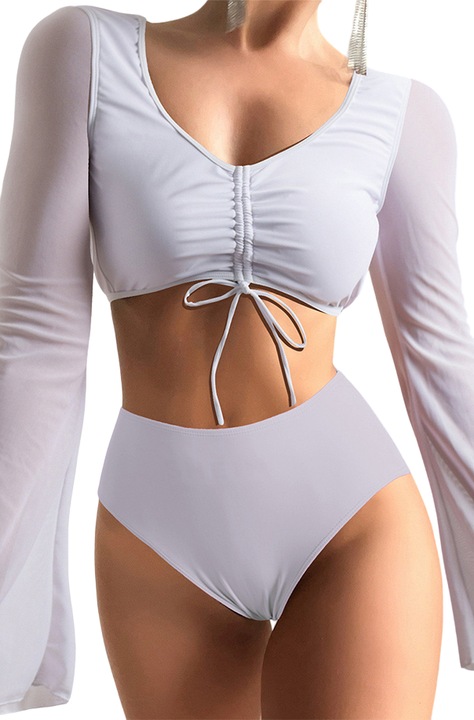 9990489 Бански костюм от две части Mixbo, Elegance Blue, размер L, Бял