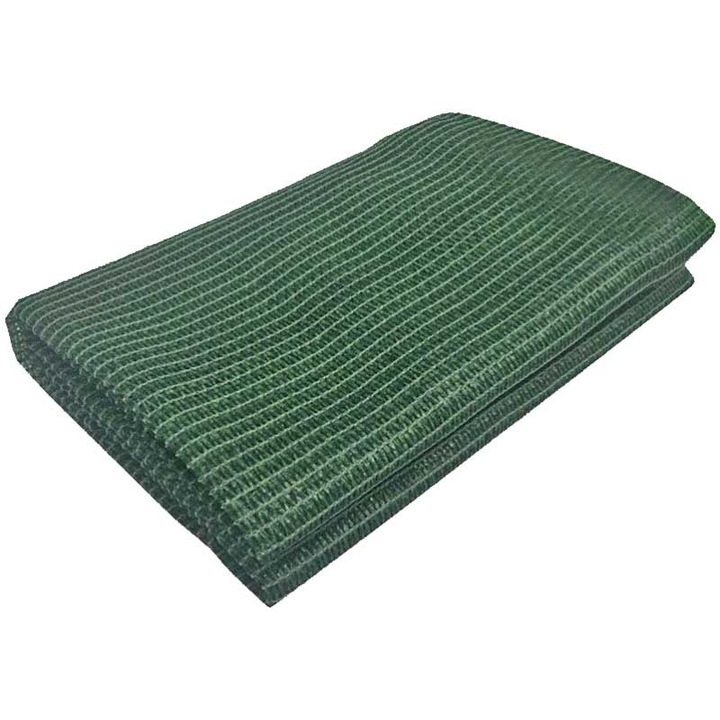 Plasa umbrire 1,5 X 10 metri, verde,80 grame/mp, greutate 1,26 kg, impaturita