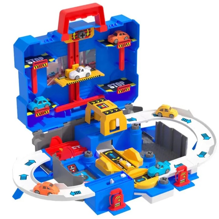 Parcare de Masinute, Pista de Curse, Montare - Demontare cu Surubelnita, Depozitare in Trusa de Scule