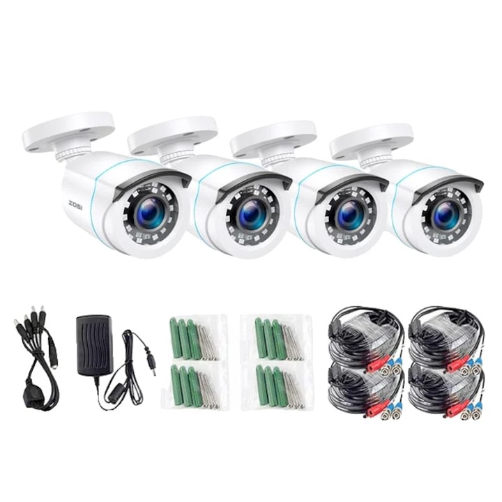 Kit supraveghere video Hikvision 2MP, cu 2 camere 2MP de interior si HDD 1 TB MK154