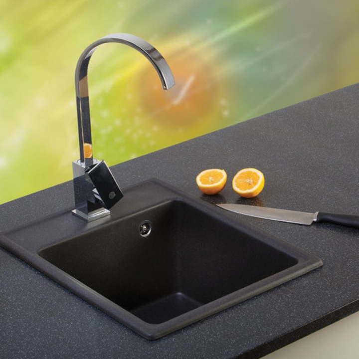 Chiuveta Granit Quadro 40 400X500 Neagra