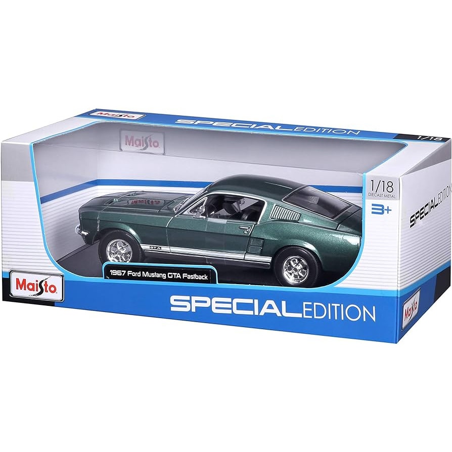 Macheta Ford Mustang Gta Fastback verde 1967 - 1/18 Maisto - eMAG.ro