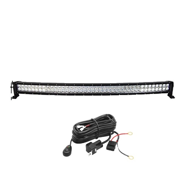 Bara luminoasa cu LED-uri curbate, 240W, Negru