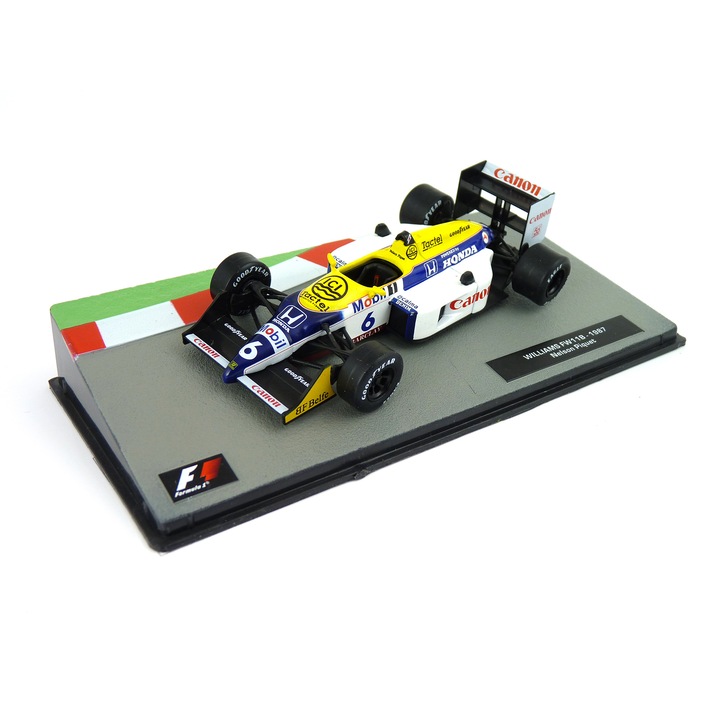 Macheta Formula 1 Williams FW11B 1987 Nelson Piquet cu vitrina plexiglass - 1/43 Altaya