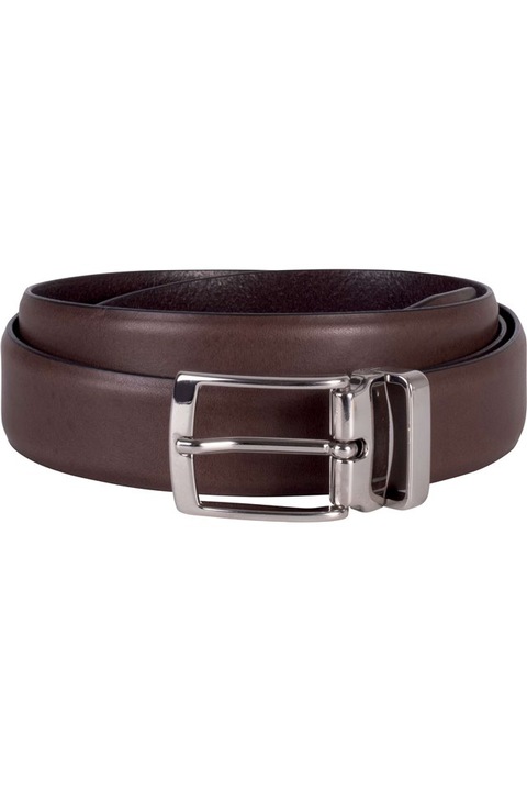 Valódi bőr öv, 125x3cm KP809, Sötétbarna