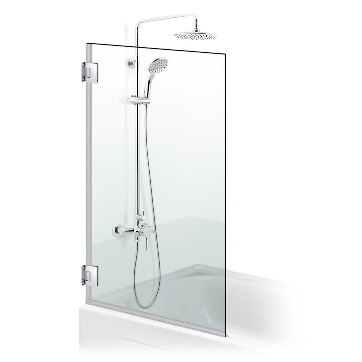 Paravan cada Ravana ® Mobil Inox, cu balama automata180°, sticla clara, securizata, 70x140 cm