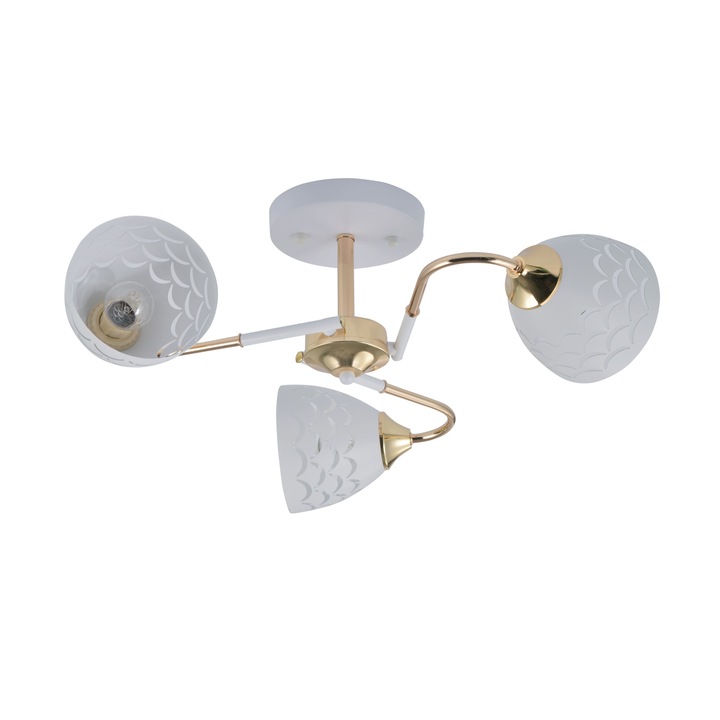 Lustra Quark 29034-3, IP20, 3XE27 max. 60W, abajur metalic cu model