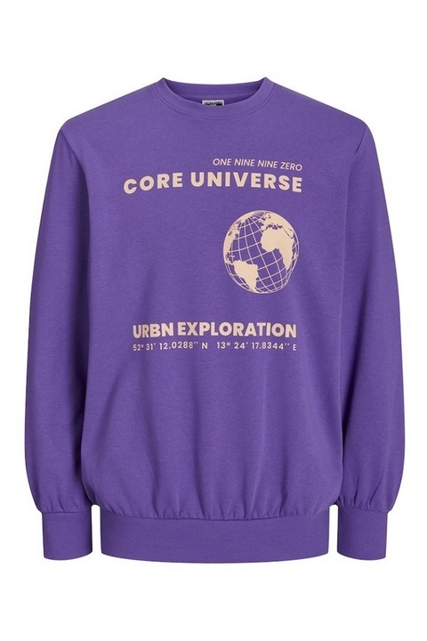 Bluza barbati casual-sport Deep Lavander, Mov, Jack & Jones, Marimea XL