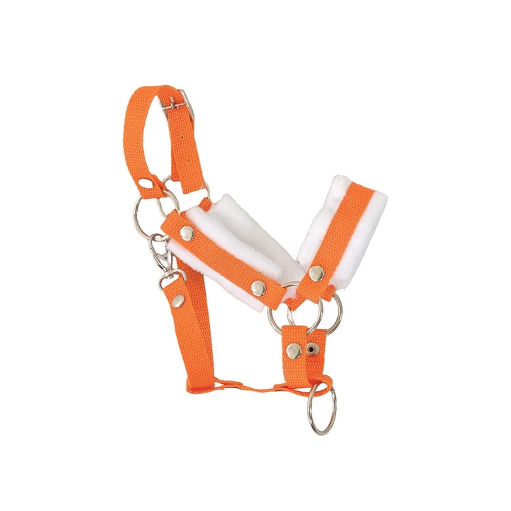 Állítható lókötő, Super Hobby Horse, Textil, Fehér, Narancs