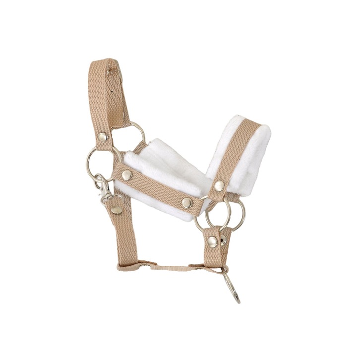 Állítható lókötő, Super Hobby Horse, Textil, Bézs, Fehér