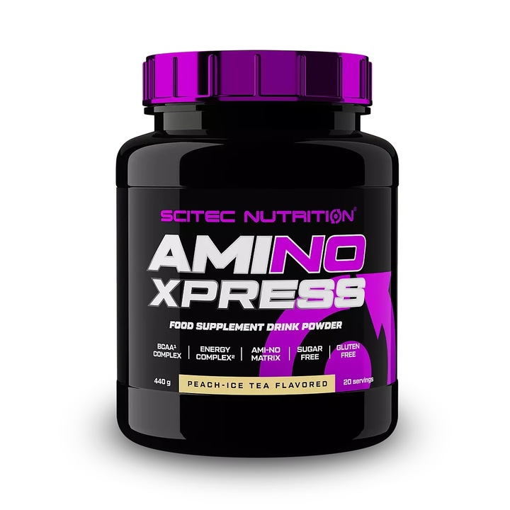 Aminoacizi Ami-NO Xpress, 440 g, Piersici-ice tea, Scitec Nutrition