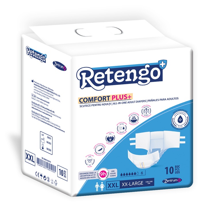 Scutece pentru adulti RETENGO, XXL, pachet 10 bucati