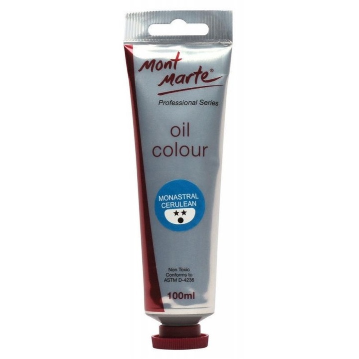 Culoare de ulei Mont Marte 100 ml - Monastral Cerulean