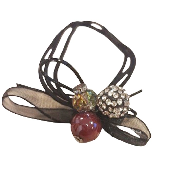 Elastic de par pentru fete Mini Junior MJ010324-16, Negru