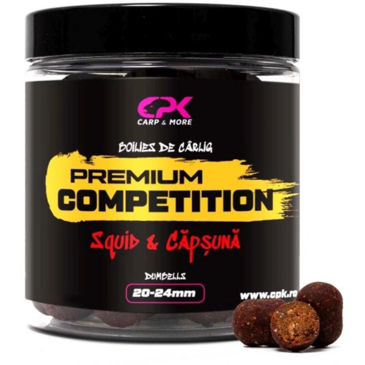 Boilies carlig CPK competition squid & capsuna 20 & 24 mm dumbells, 100 g