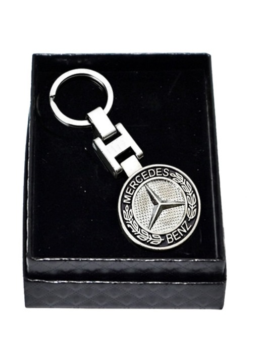 Breloc premium Mercedes 3d cu doua fete, metalic Magrot 20398