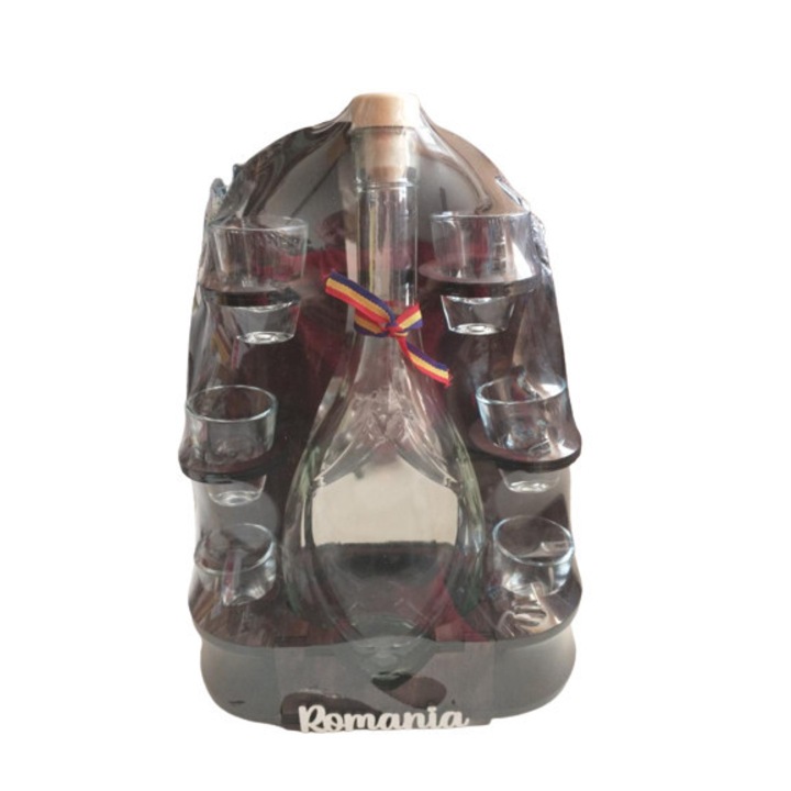 Pálcatartó és 6 pohár - 21, 5x29x9 cm, Es 16891