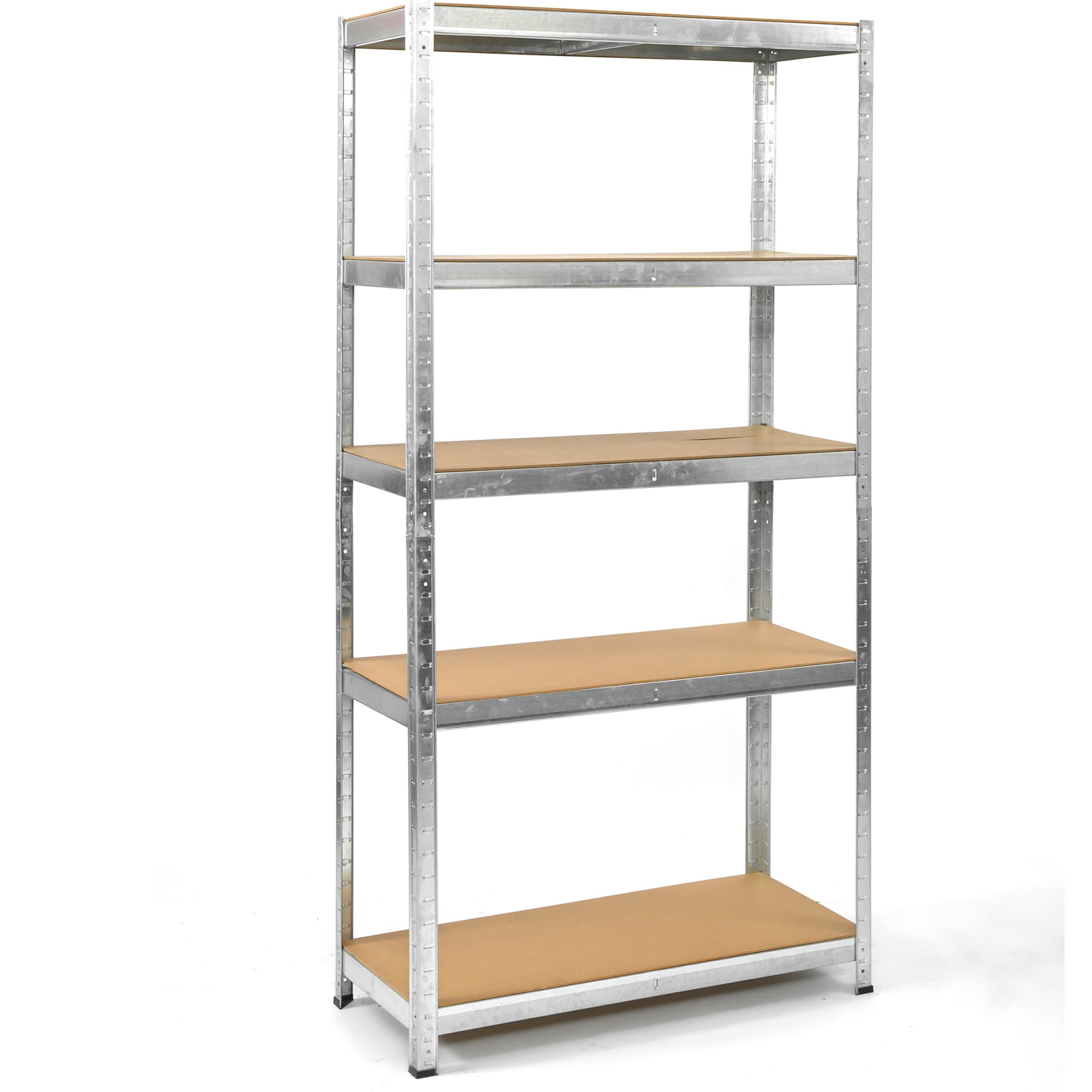 Raft Metalic SmartStorage 180x100x30cm, 5 polite MDF, 100 kg/polita, galvanizat, montaj prin clipsare