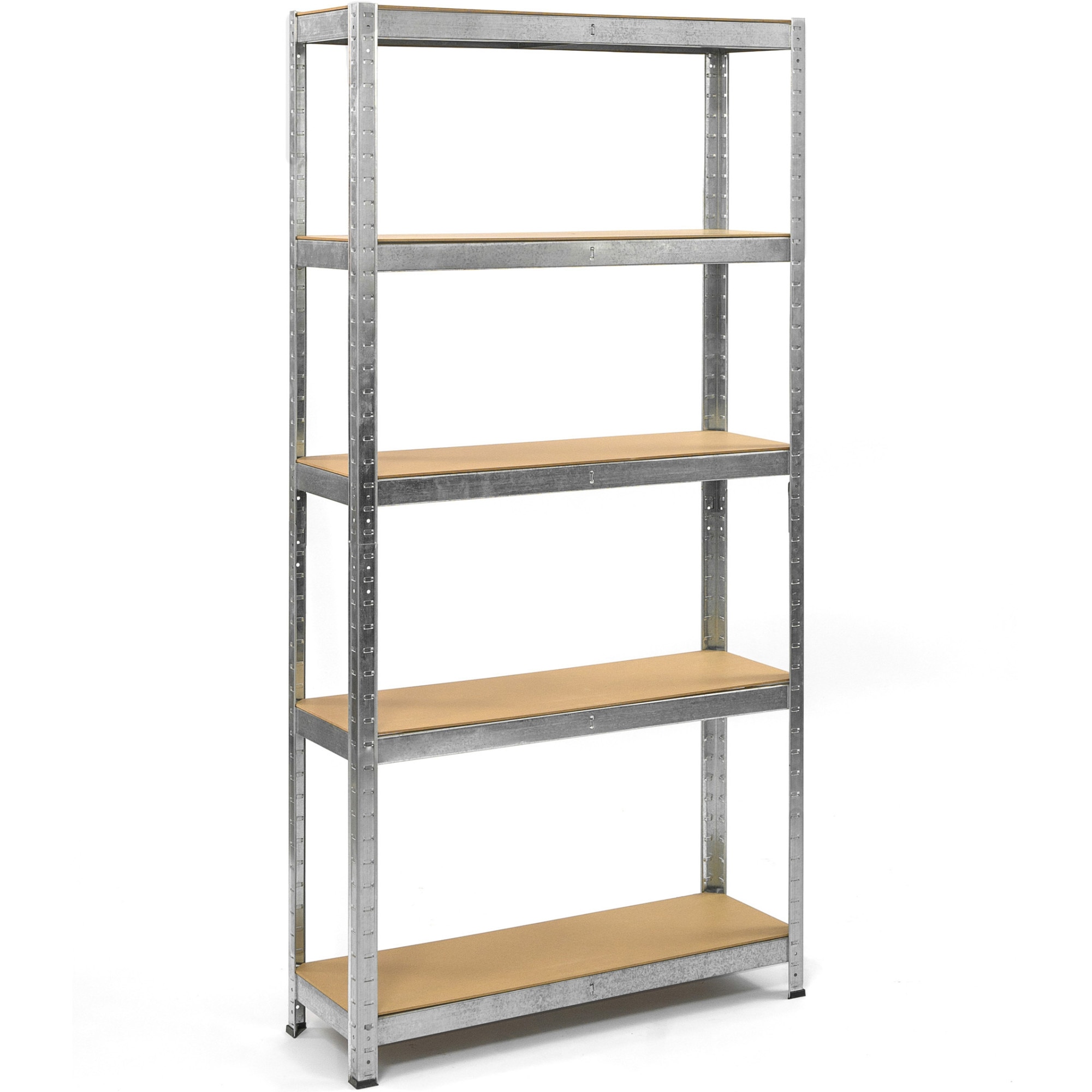 Raft metalic Smart Storage 180x90x30cm 5 polite MDF, 175 kg/polita, galvanizat, montaj prin clipsare