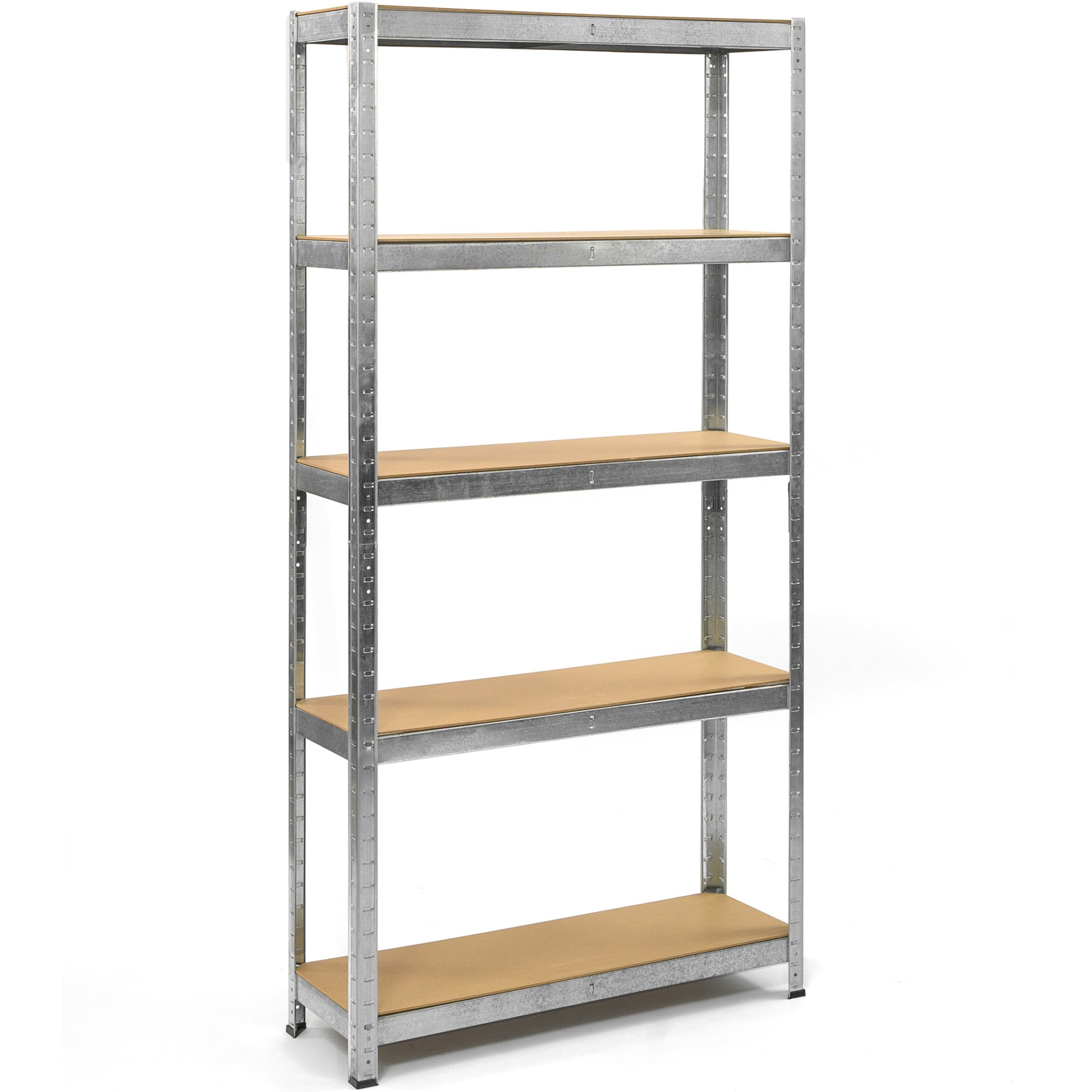 Raft metalic Smart Storage 180x90x40cm 5 polite MDF, 175 kg/polita, galvanizat, montaj prin clipsare