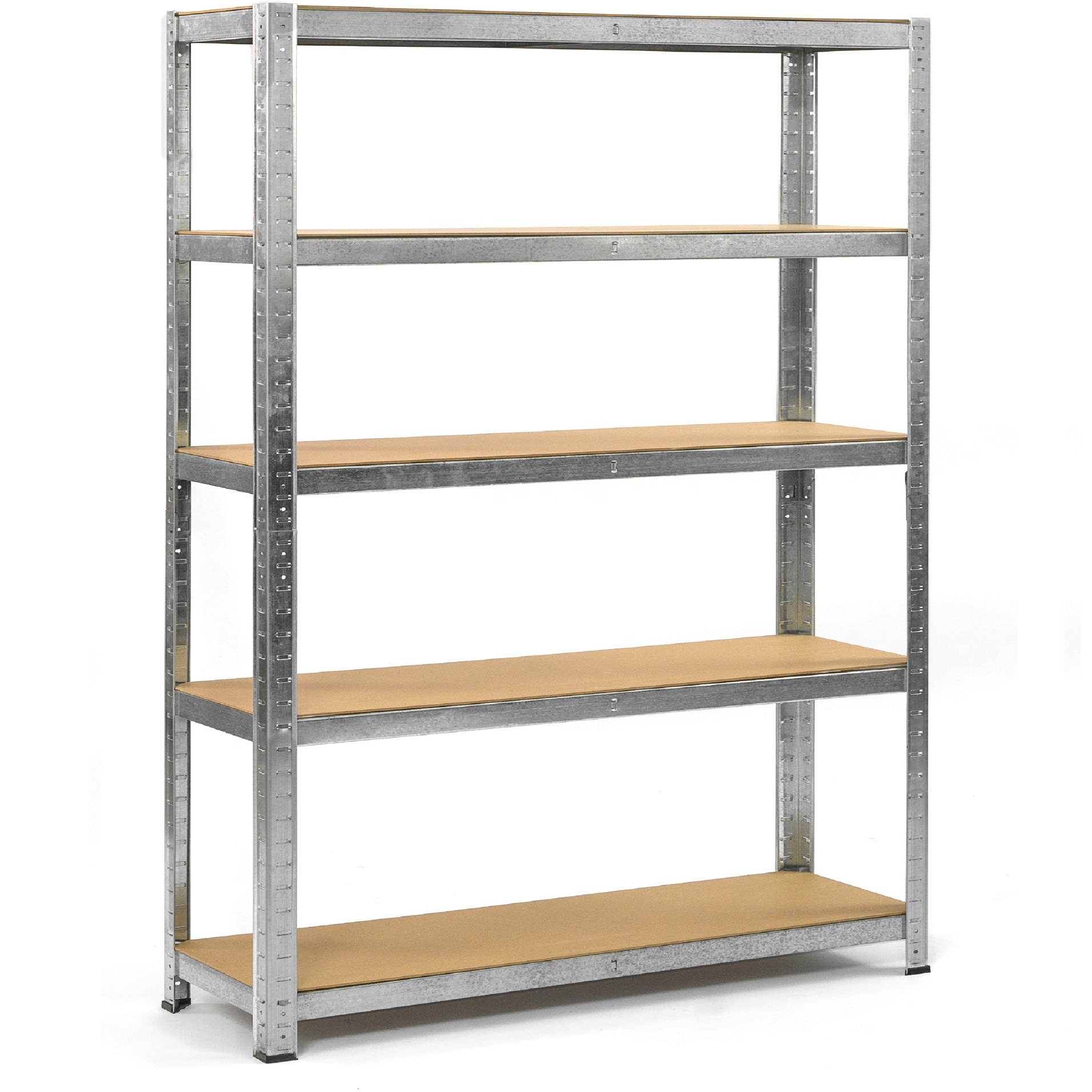 Raft metalic Smart Storage 180x120x50cm 5 polite MDF, 175kg/polita, galvanizat, montaj prin clipsare
