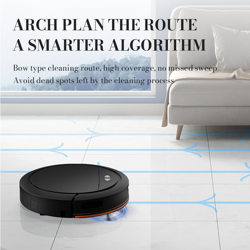Robot de aspirare, EYUSALL, Control inteligent APP, Wi-Fi, Mop, 4000pa, Recipient praf 335ml, Recipient apa 100ml, 3000mAh, Alb