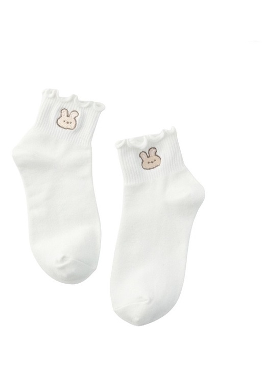 Sosete scurte dama, Bumbac/Poliester/Elastan, Alb, 35-39