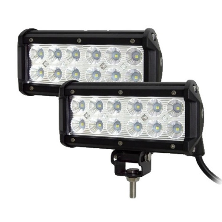 2 db autós projektor készlet, alumínium, 6,5 hüvelykes, LED, 10V-30V DC, fekete