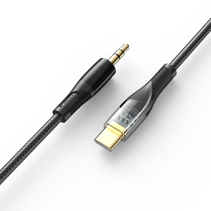 Аудио кабел aux type-c към жак 3,5 мм XO NB-R241B черен