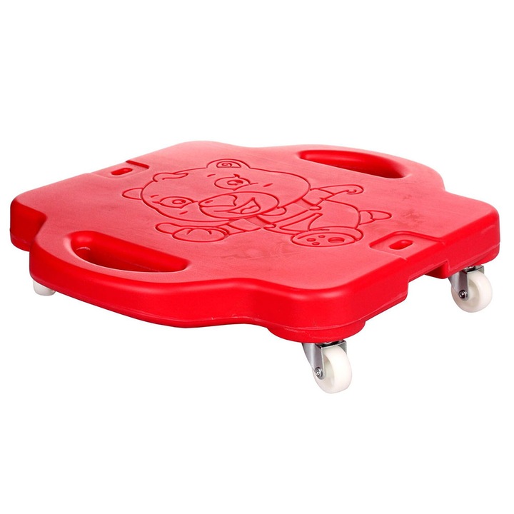Сензорна дъска с колела за деца Merco Scooter Board, червен цвят