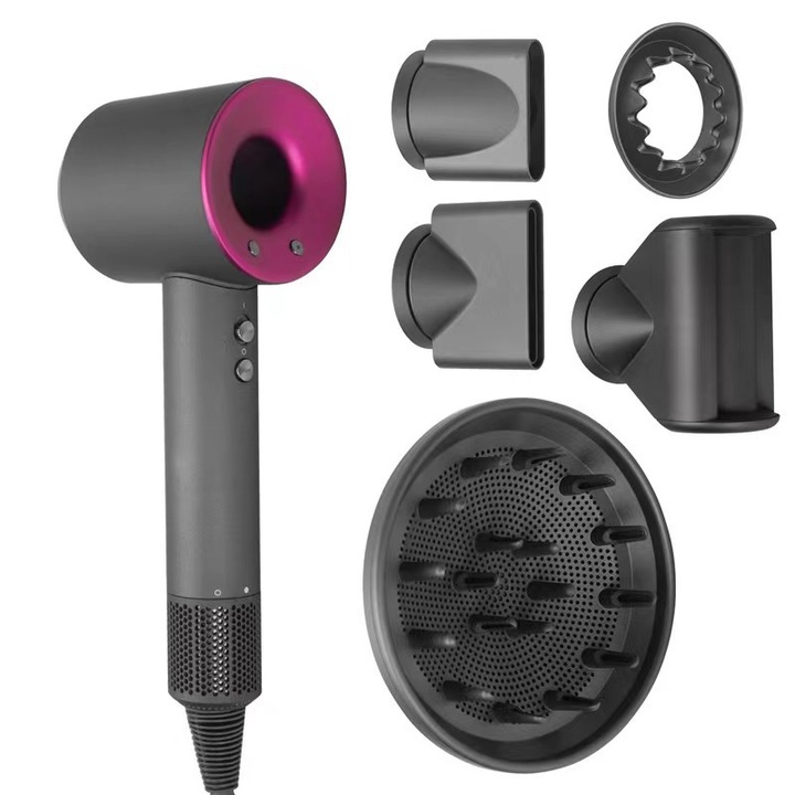 Сешоар, Мултифункционален, 3 степени на мощност, Сиво/Розово