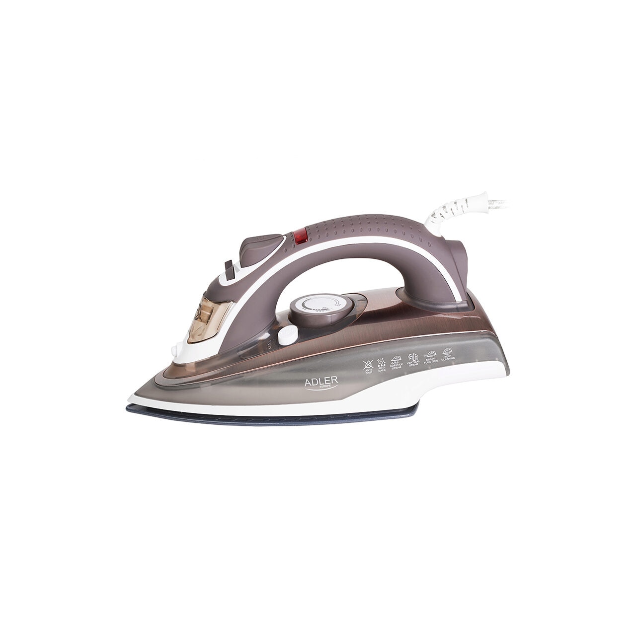 Fier de calcat ADLER AD5030 ceramic, 3000W, abur, 310ml, alb-cupru