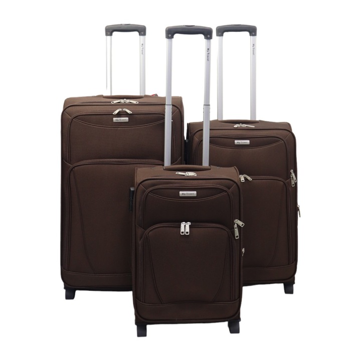 Trolere set, My Travel, R-744 trei dimensiuni, 20", 24", 28", coffee