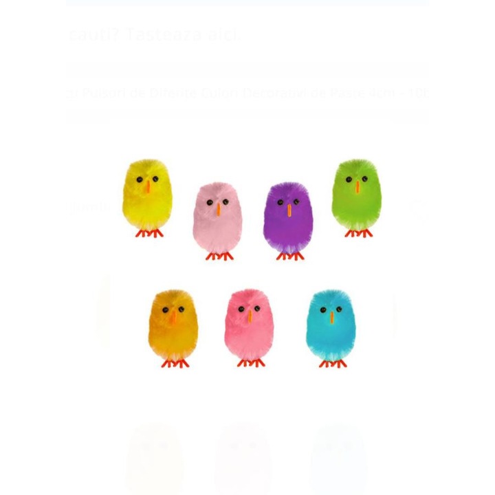 Set cu Puisori de Diferite Culori Decorativi de Paste 4cm, 10buc