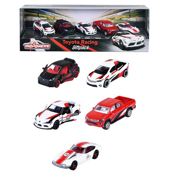 Majorette Toyota Racing kisautók 5 db-os szett díszdobozban