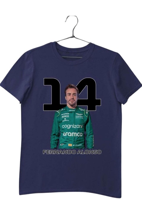 Fernando Alonso Formula 1 2024 férfi póló, sötétkék, S