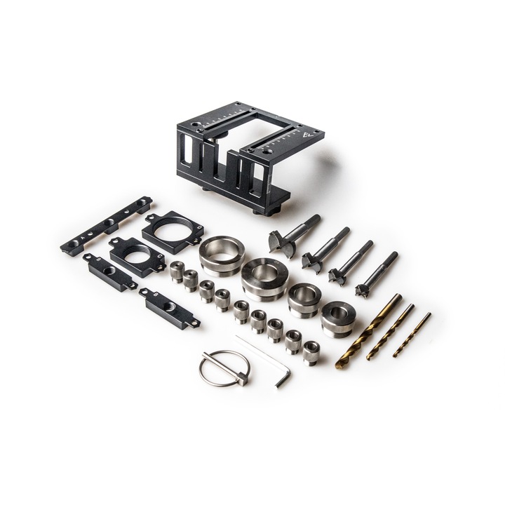 Set 28 piese, Sablon mobila EV Modular v.2, metal, Pachet complet, Minifix, Rafix, Blum, Balama, imbinare L si T