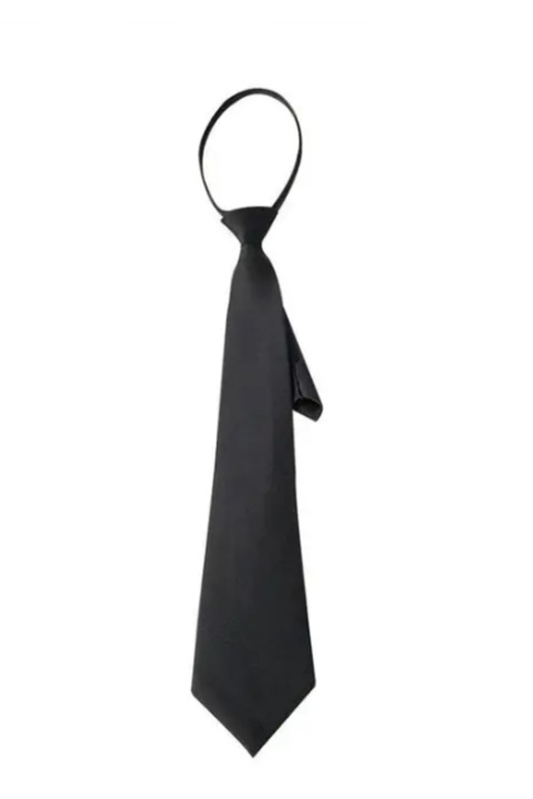 Cravata Unisex Neagra, 42 CM