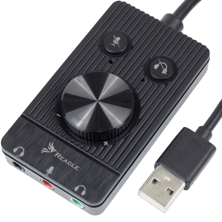 Placa de sunet USB Audio Casti Microfon 48K 16 BIT Reagle