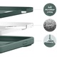 Husa pentru Apple iPhone 15 Pro Max, Flippy, din Silicon Lichid, Interior din Microfibra, Lentile Fosforescente de Protectie Camera, Anti Amprenta, Rezistenta la Socuri, Verde