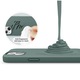 Husa pentru Apple iPhone 15 Pro Max, Flippy, din Silicon Lichid, Interior din Microfibra, Lentile Fosforescente de Protectie Camera, Anti Amprenta, Rezistenta la Socuri, Verde
