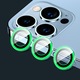 Husa pentru Apple iPhone 15 Pro Max, Flippy, din Silicon Lichid, Interior din Microfibra, Lentile Fosforescente de Protectie Camera, Anti Amprenta, Rezistenta la Socuri, Verde