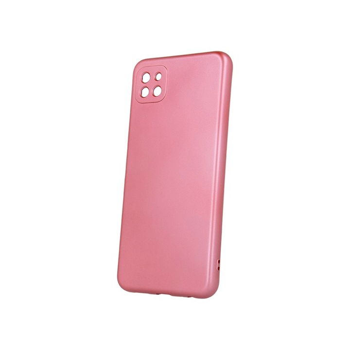 Капак за Samsung Galaxy A22 5G силиконов кейс металик розов