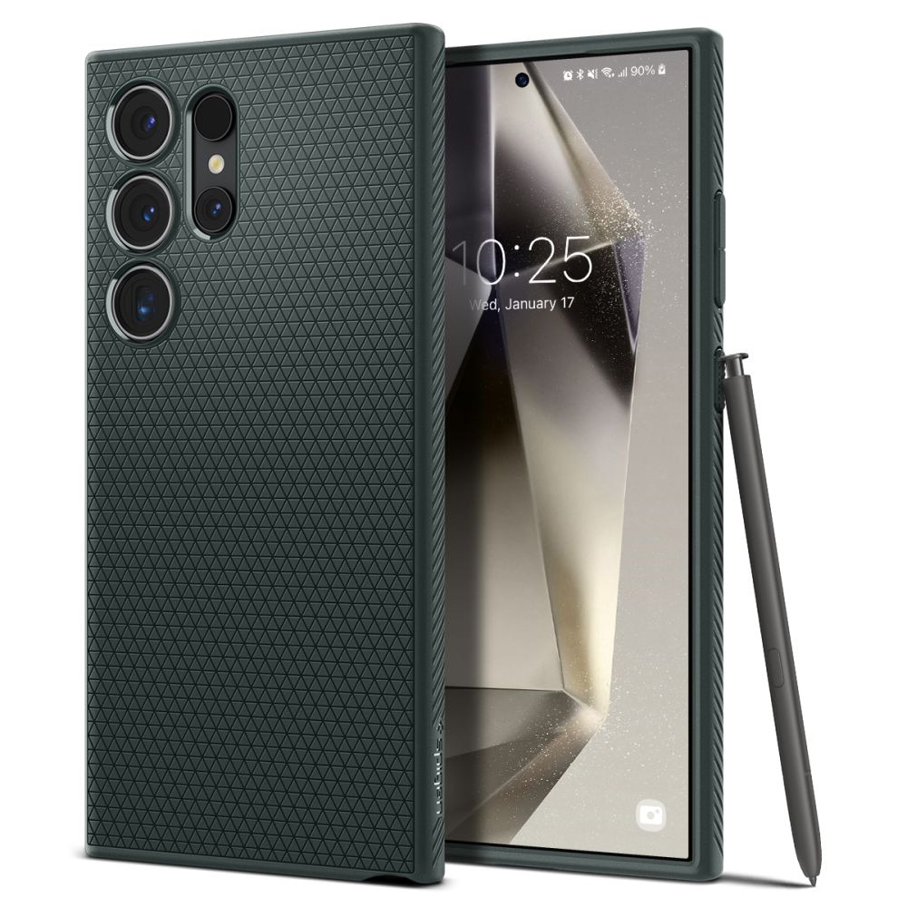 Husa pentru Samsung Galaxy S24 Ultra, Spigen Liquid Air, Abyss Green
