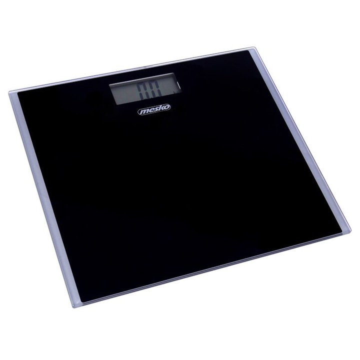 Електронен кантар, Безопасно стъкло, Точност 100 g, max 150 kg, 2 x AA, Черен